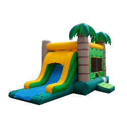 Tropical Bounce House With Slide (Dry)