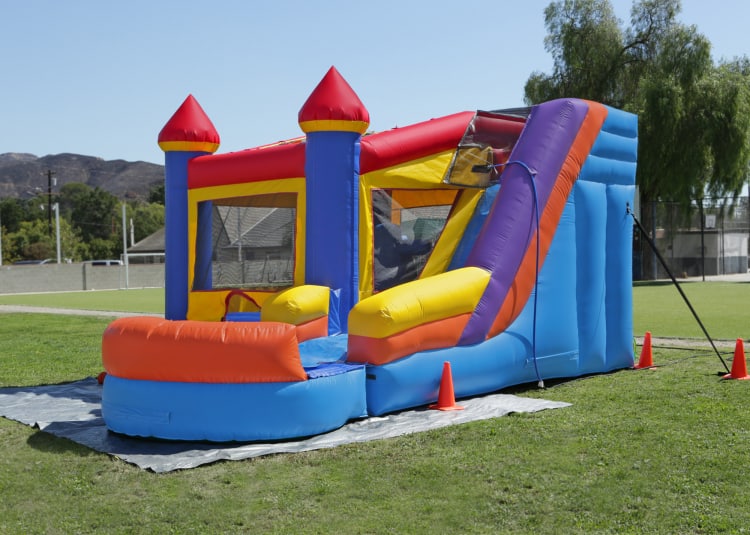 6 in 1 Castle Bounce House With Water Slide