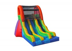 17 Foot Fun Dual Lane Inflatable Slide (Dry)