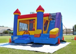 6 in 1 Castle Bounce House with Slide (Dry)