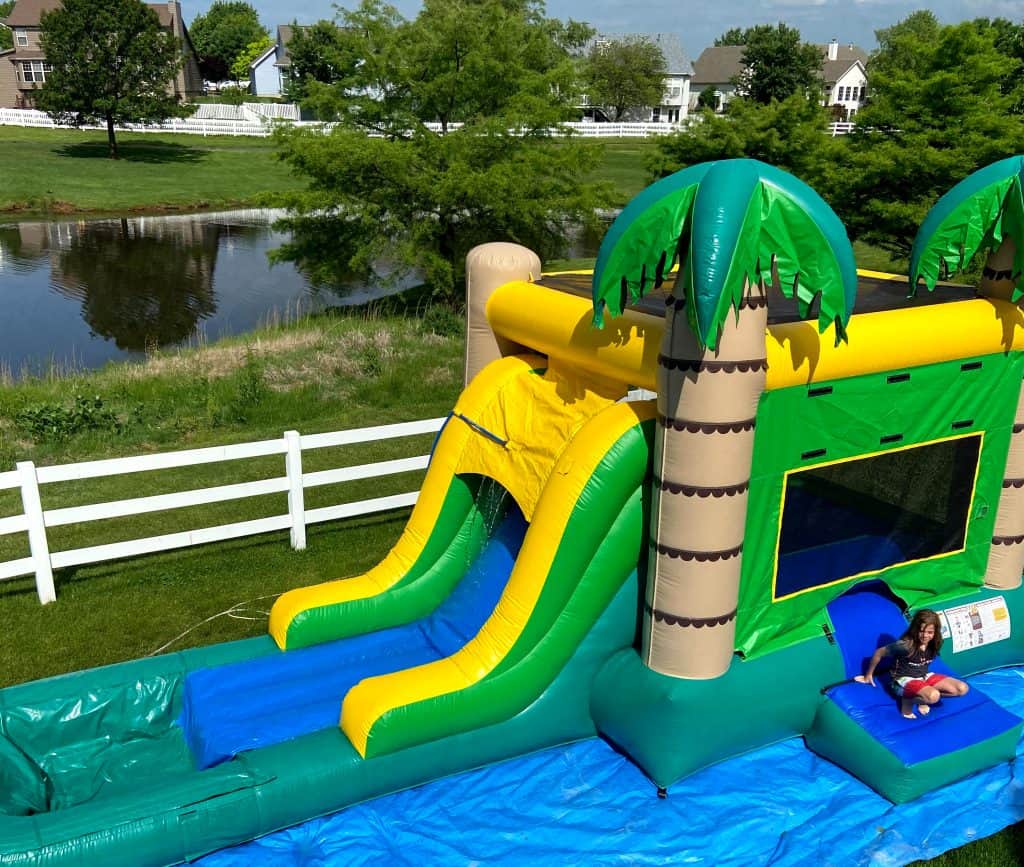 The tropical wet combo is one of our favorite water slide rentals in St. Peters