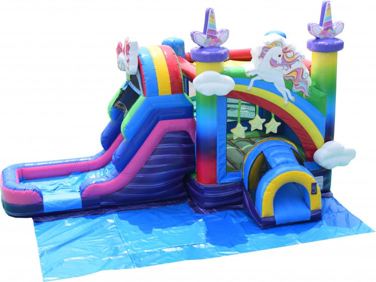 Unicorn Bounce House With Water Slide